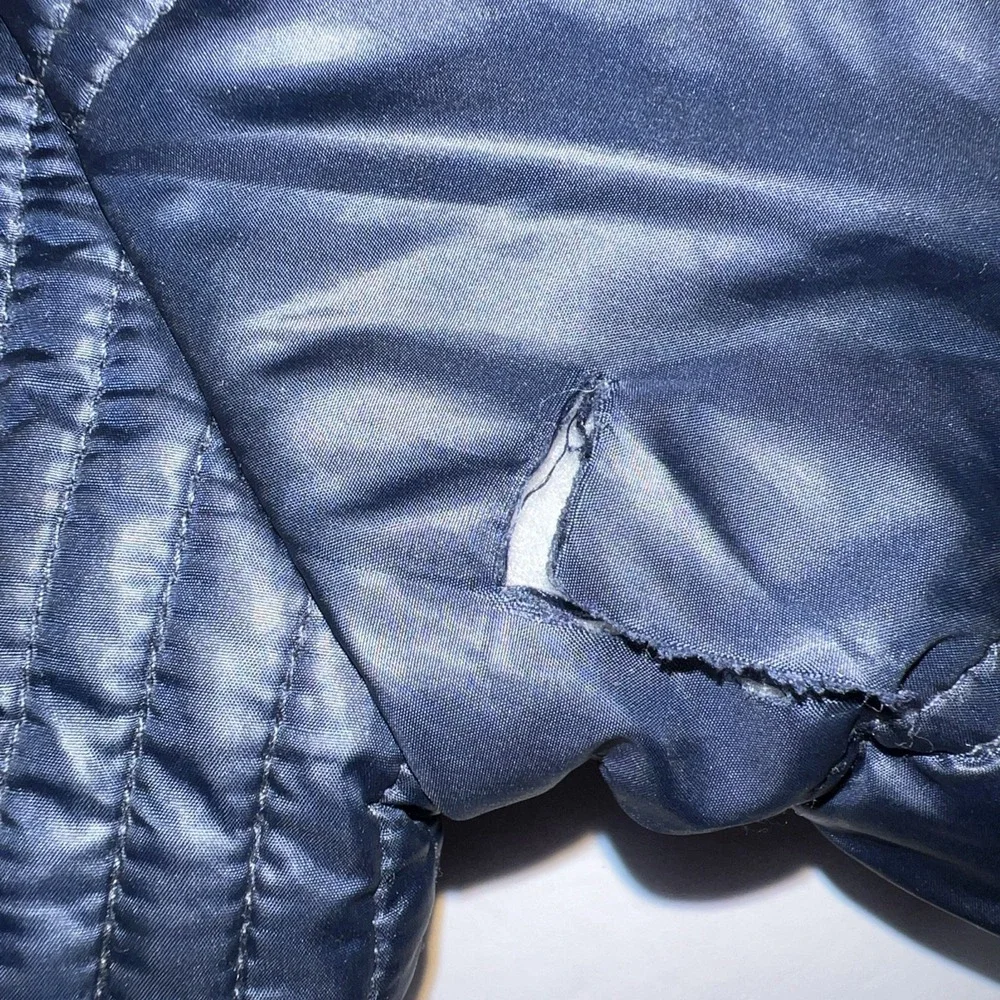 Tommy Hilfiger Girls' Size 4T Puffer Polyester Jacket Black Fur Hooded‎ Quilted